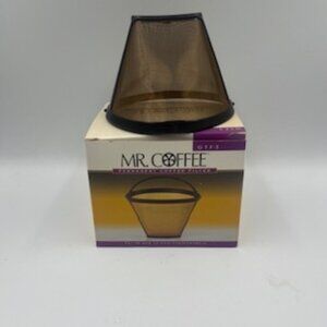 New Mr. Coffee Permanent Coffee Filter Gold Tone GTF 3 - 10 To 12 Cups